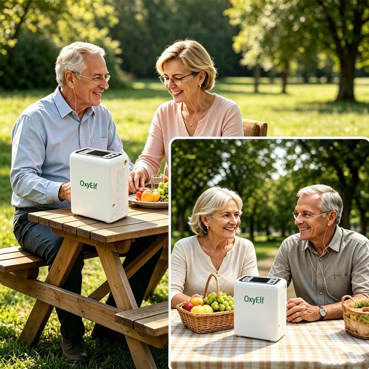 Mini Portable 1-6L Adjustable Oxygen Concentrator with Detachable Battery, Suitable for Home and Travel use