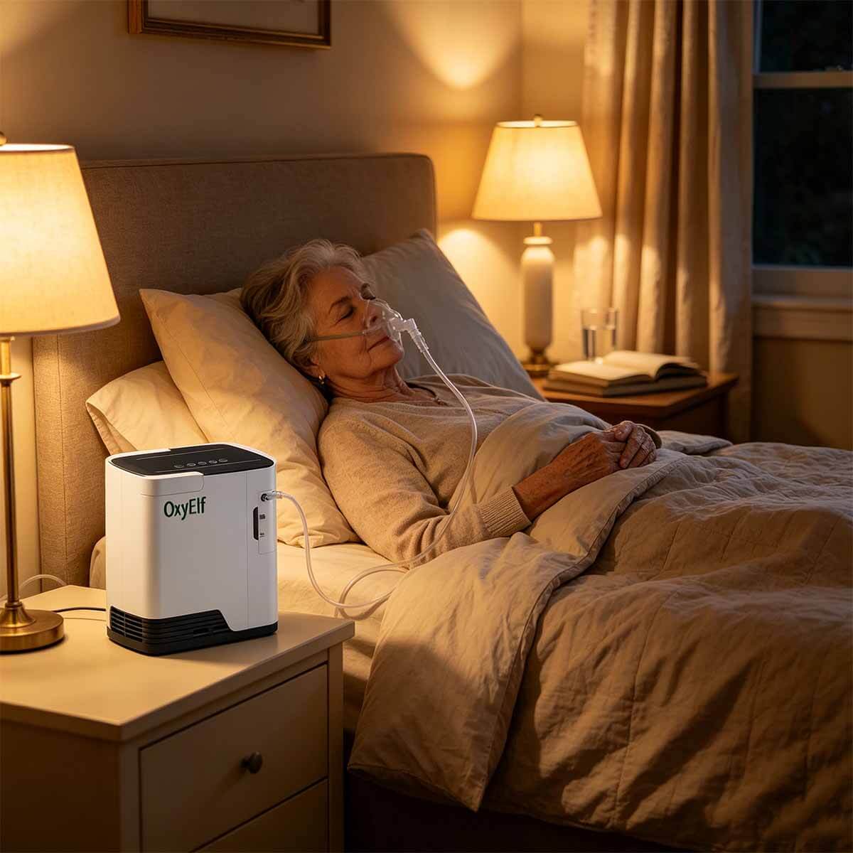 Portable Home Oxygen Concentrator, 1-7 Liter Adjustable Home Oxygen Generator, Home Oxygen Therapy Oxygen Concentrator
