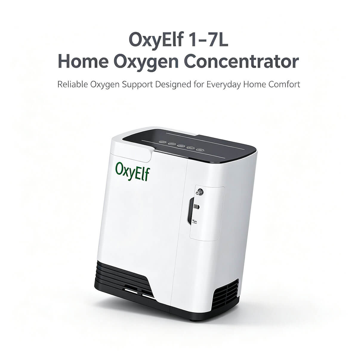 Portable Home Oxygen Concentrator, 1-7 Liter Adjustable Home Oxygen Generator, Home Oxygen Therapy Oxygen Concentrator