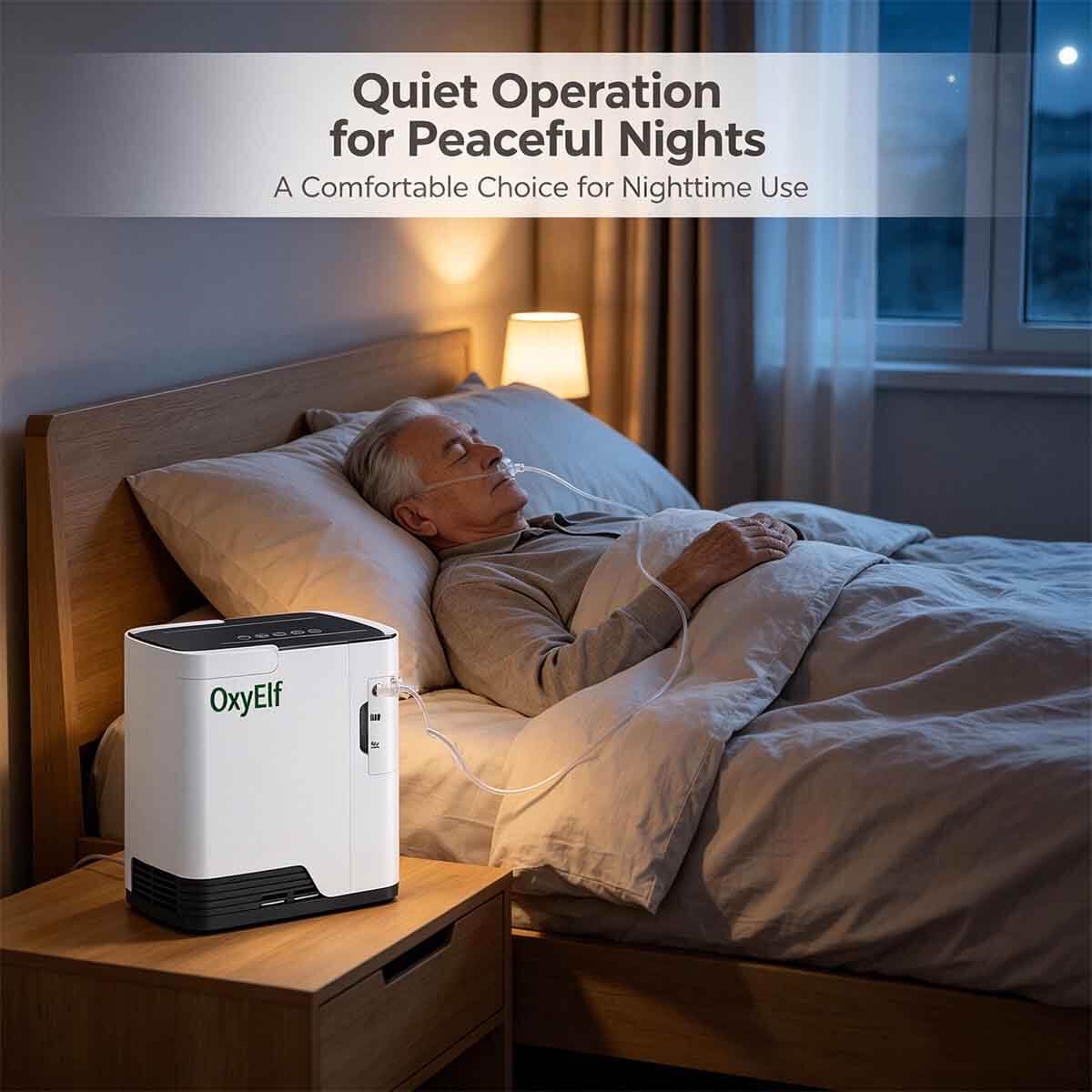 Portable Home Oxygen Concentrator, 1-7 Liter Adjustable Home Oxygen Generator, Home Oxygen Therapy Oxygen Concentrator