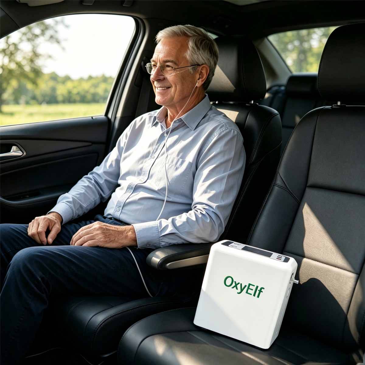 Mini Portable 1-6L Adjustable Oxygen Concentrator with Detachable Battery, Suitable for Home and Travel use