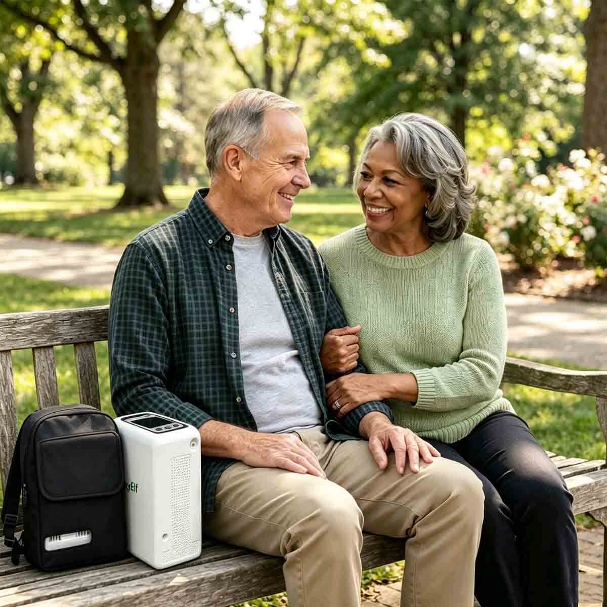 Mini Portable 1-6L Adjustable Oxygen Concentrator with Detachable Battery, Suitable for Home and Travel use