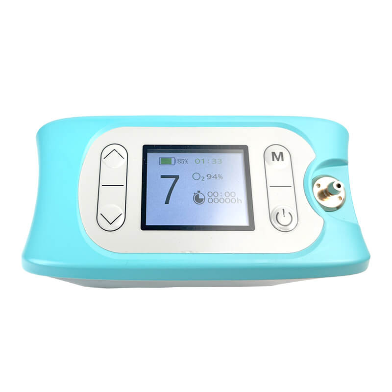 Mini Portable 1-7L Adjustable Pulse Flow Oxygen Concentrator for Home and Travel Use with Removable Lithium Battery OxyElf Elf-Y7