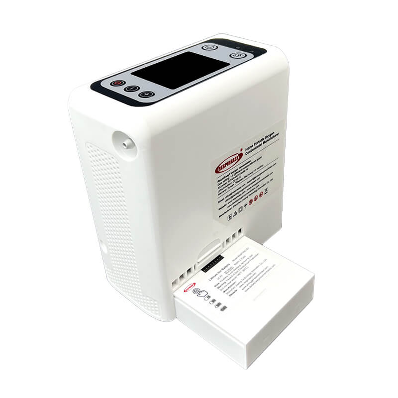 Mini Portable 1-6L Adjustable Oxygen Concentrator with Detachable Battery, Suitable for Home and Travel use