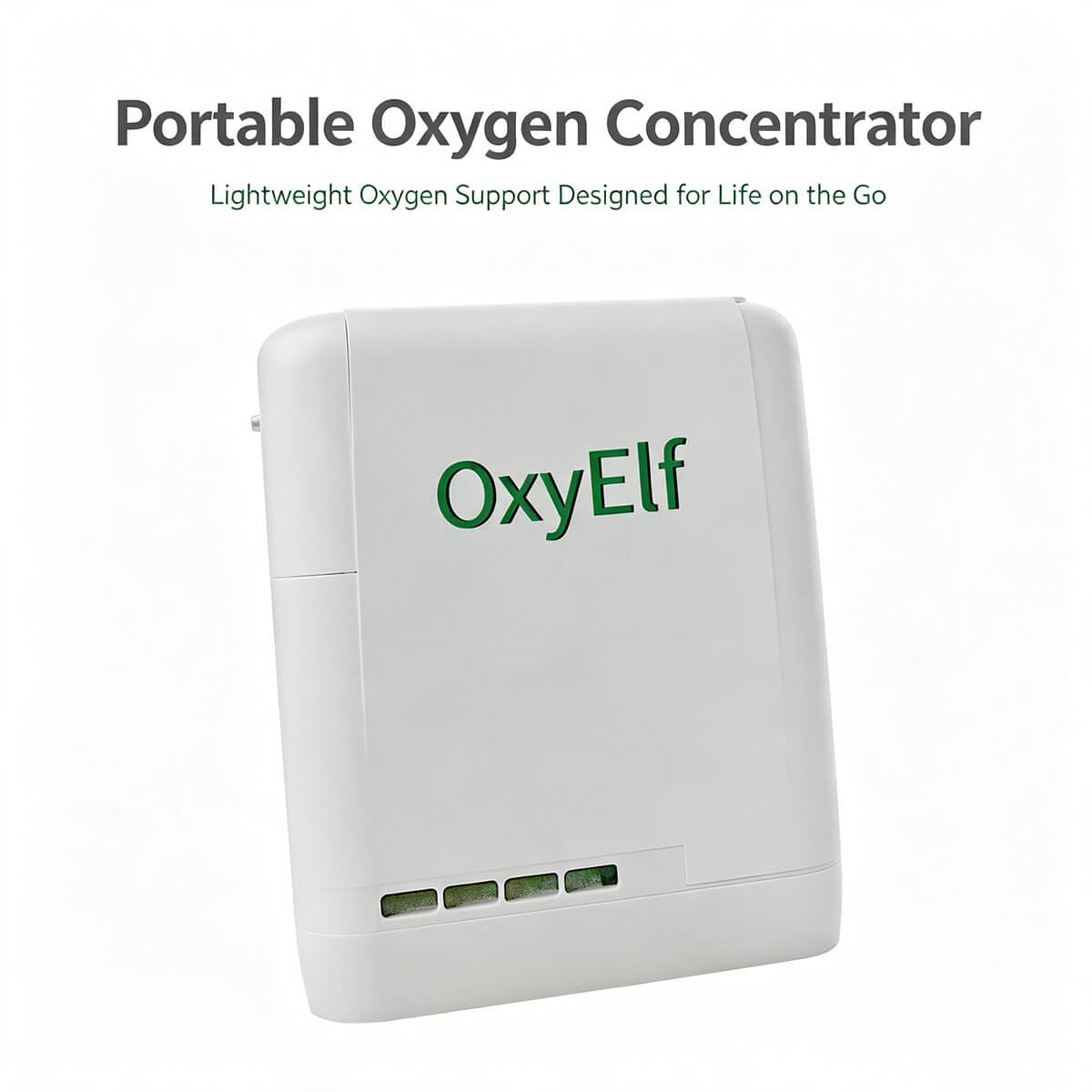 Mini Portable Oxygen Concentrator, Adjustable From 1-7 Liters/Minute, Equipped With a Removable Lithium Battery