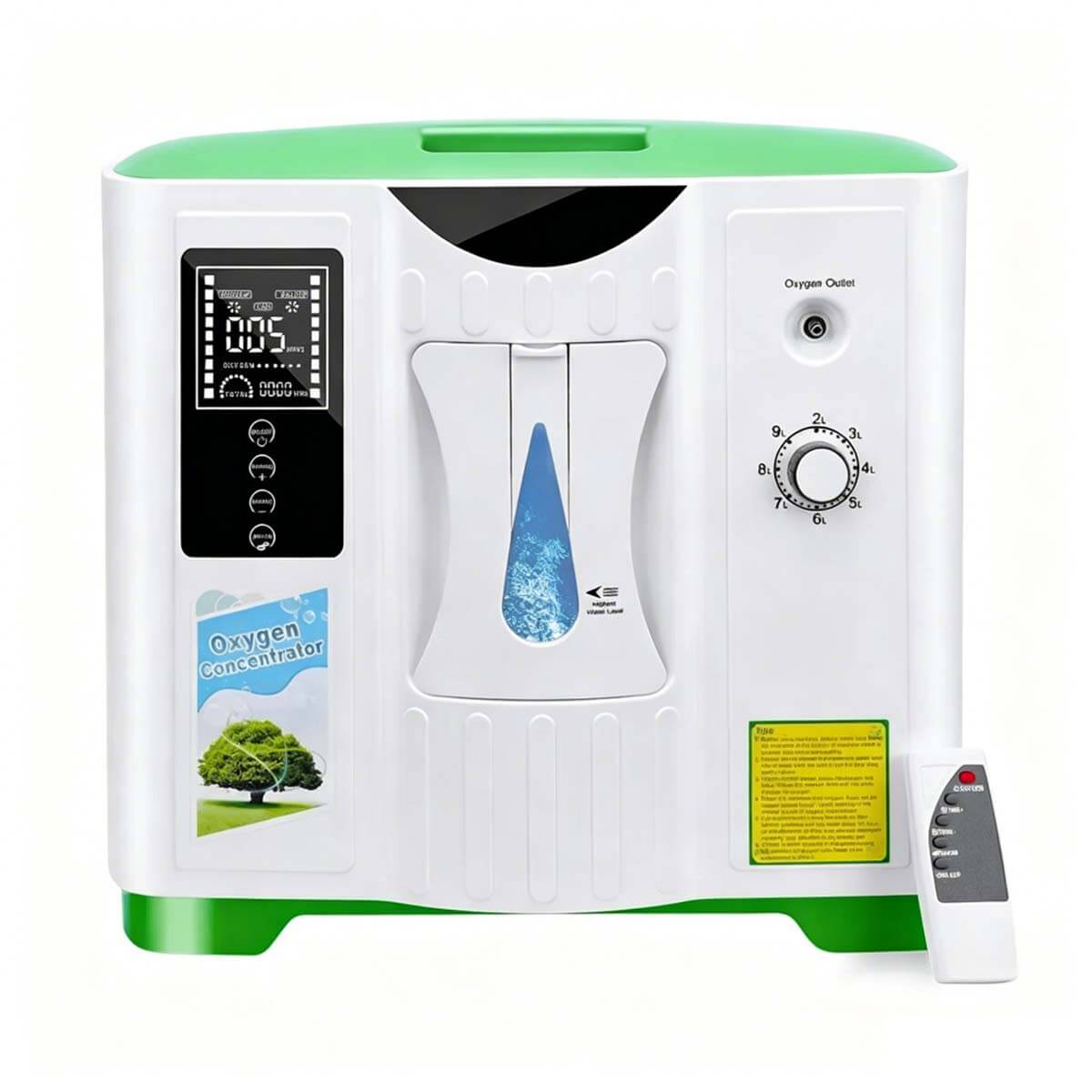Oxygen Concentrator 2-9 Liter Continuous Flow Adjustable, 93% Oxygen Concentration, Silent Home Oxygen Concentrator