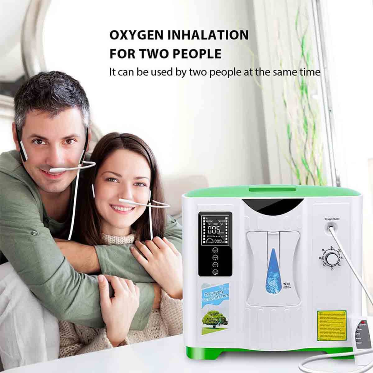 Oxygen Concentrator 2-9 Liter Continuous Flow Adjustable, 93% Oxygen Concentration, Silent Home Oxygen Concentrator