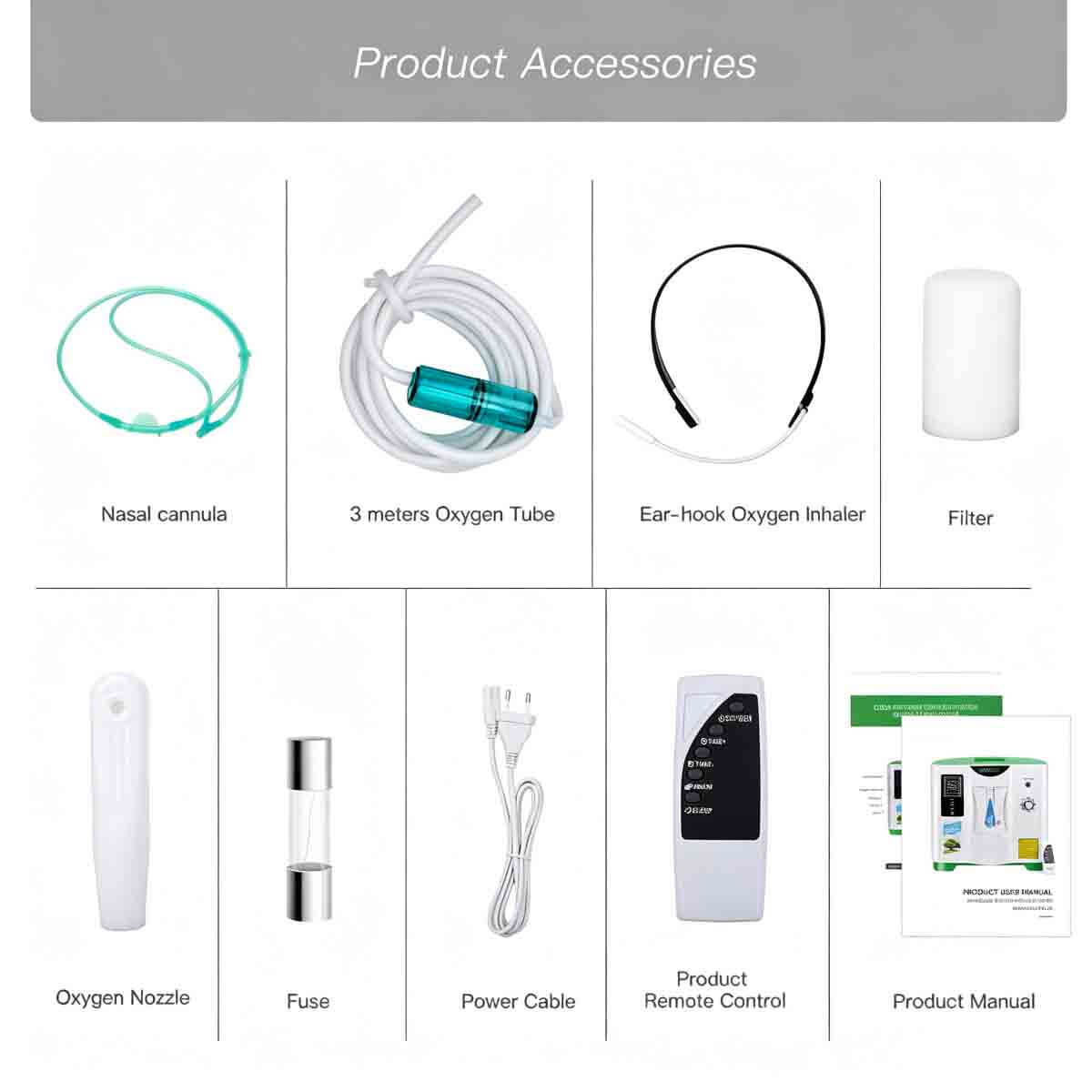 Oxygen Concentrator 2-9 Liter Continuous Flow Adjustable, 93% Oxygen Concentration, Silent Home Oxygen Concentrator
