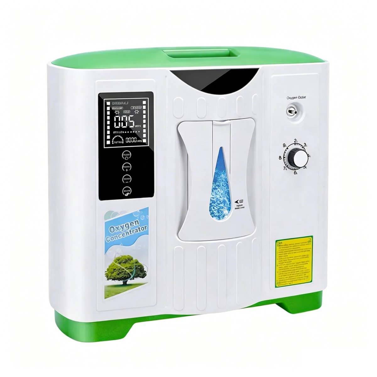Oxygen Concentrator 2-9 Liter Continuous Flow Adjustable, 93% Oxygen Concentration, Silent Home Oxygen Concentrator