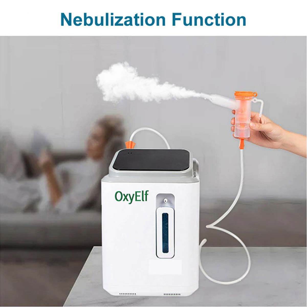 Home Use Oxygen Concentrator, Adjustable Flow Rate 1-7 Liters , Integrated Oxygen Nebulizer, Low Noise, Suitable For Home and Personal Care
