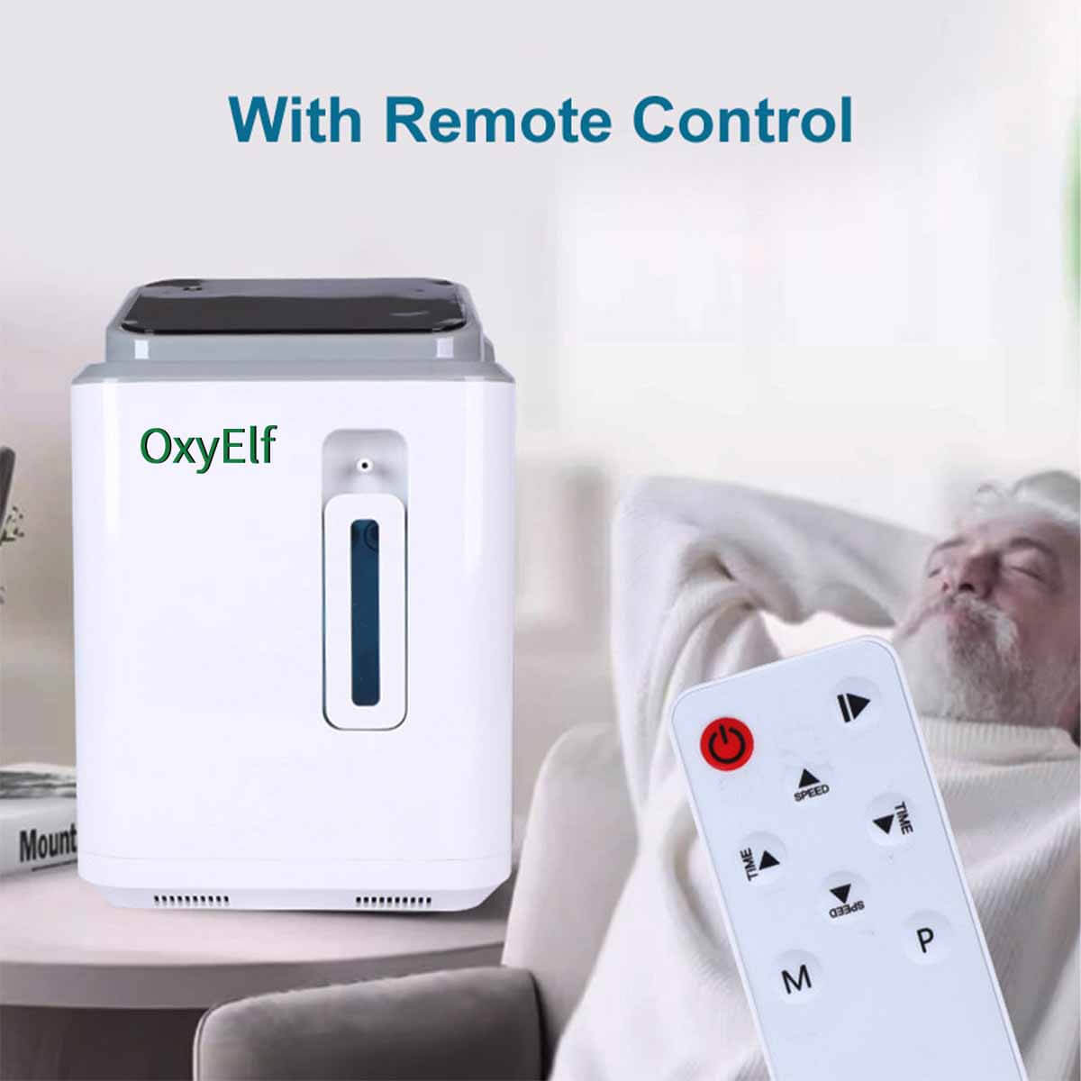 Home Use Oxygen Concentrator, Adjustable Flow Rate 1-7 Liters , Integrated Oxygen Nebulizer, Low Noise, Suitable For Home and Personal Care