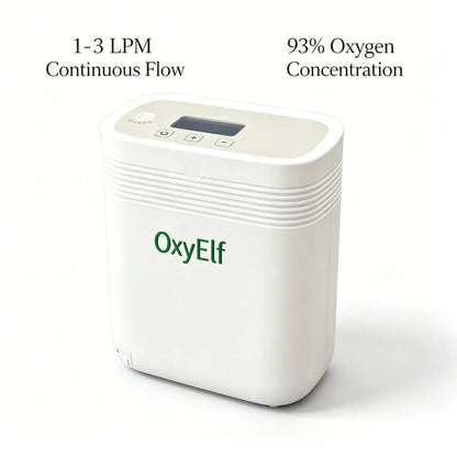 Portable 3L Oxygen Concentrator – Continuous Flow, Adjustable 1-3L/min for Home, Travel & Senior Care  Low Noise, Daily Oxygen Therapy