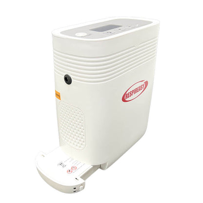 Small Portable 1-5L Adjustable Continuous Flow Oxygen Concentrator with Removable Battery, Suitable for Home and Travel Use RESPIREASY RE-Y5