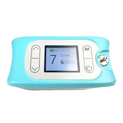 Mini Portable 1-7L Adjustable Pulse Flow Oxygen Concentrator for Home and Travel Use with Removable Lithium Battery RESPIREASY RE-Y7 .