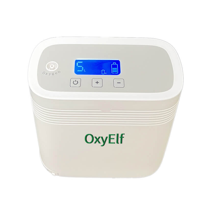 Small Portable 1-5L Adjustable Continuous Flow Oxygen Concentrator with Removable Battery, Suitable for Home and Travel Use OxyElf Elf-Y5