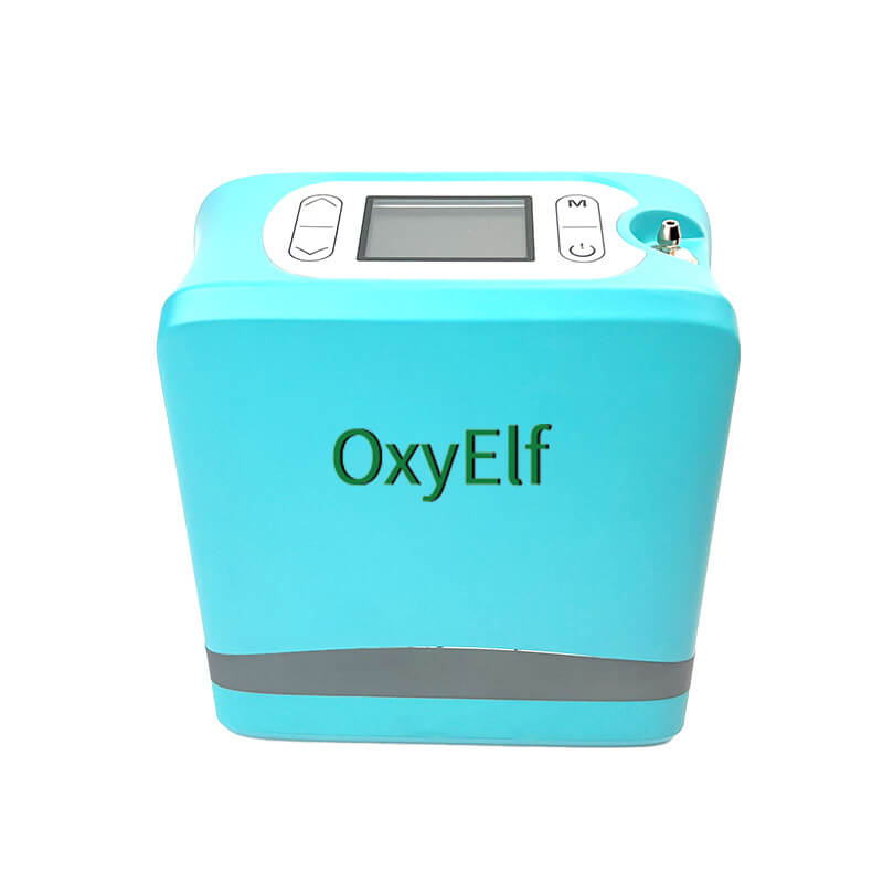 Mini Portable 1-7L Adjustable Pulse Flow Oxygen Concentrator for Home and Travel Use with Removable Lithium Battery OxyElf Elf-Y7
