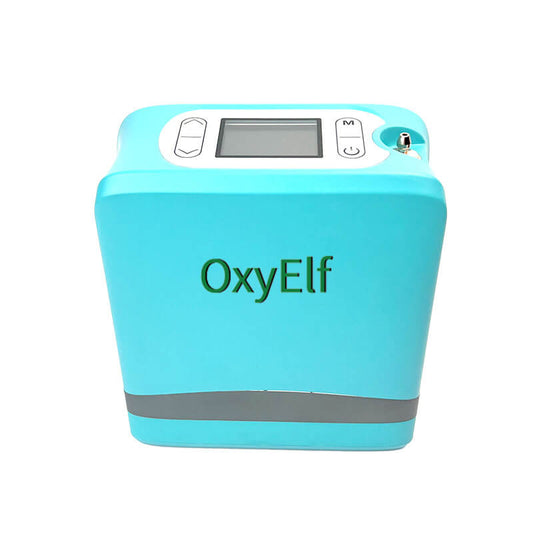 Mini Portable 1-7L Adjustable Pulse Flow Oxygen Concentrator for Home and Travel Use with Removable Lithium Battery OxyElf Elf-Y7