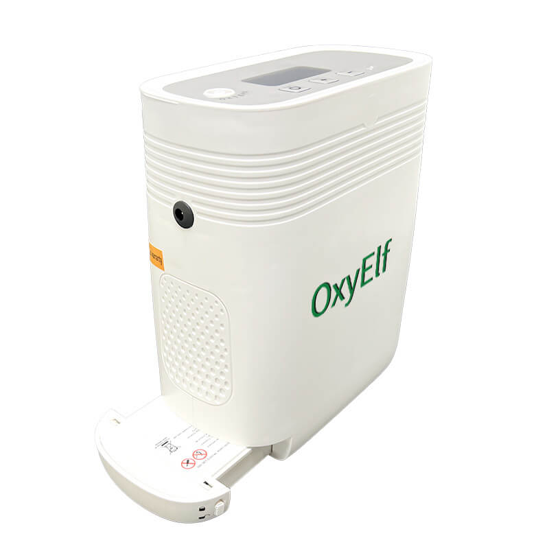 Small Portable 1-5L Adjustable Continuous Flow Oxygen Concentrator with Removable Battery, Suitable for Home and Travel Use OxyElf Elf-Y5