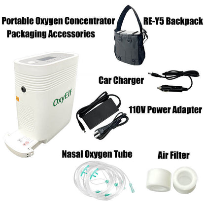 Portable 3L Oxygen Concentrator – Continuous Flow, Adjustable 1-3L/min for Home, Travel & Senior Care  Low Noise, High Purity (90%±3%) for Daily Oxygen Therapy