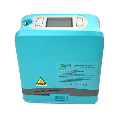 Mini Portable 1-7L Adjustable Pulse Flow Oxygen Concentrator for Home and Travel Use with Removable Lithium Battery OxyElf Elf-Y7