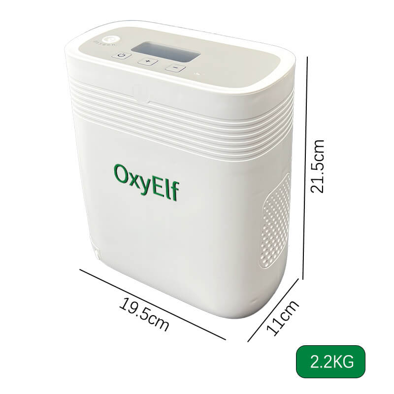 Small Portable 1-5L Adjustable Continuous Flow Oxygen Concentrator with Removable Battery, Suitable for Home and Travel Use OxyElf Elf-Y5