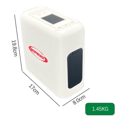 Mini Portable Oxygen Concentrator, Adjustable From 1-7 Liters/Minute, 93% Oxygen Concentration, Equipped With a Removable Lithium Battery.RESPIREASY REA