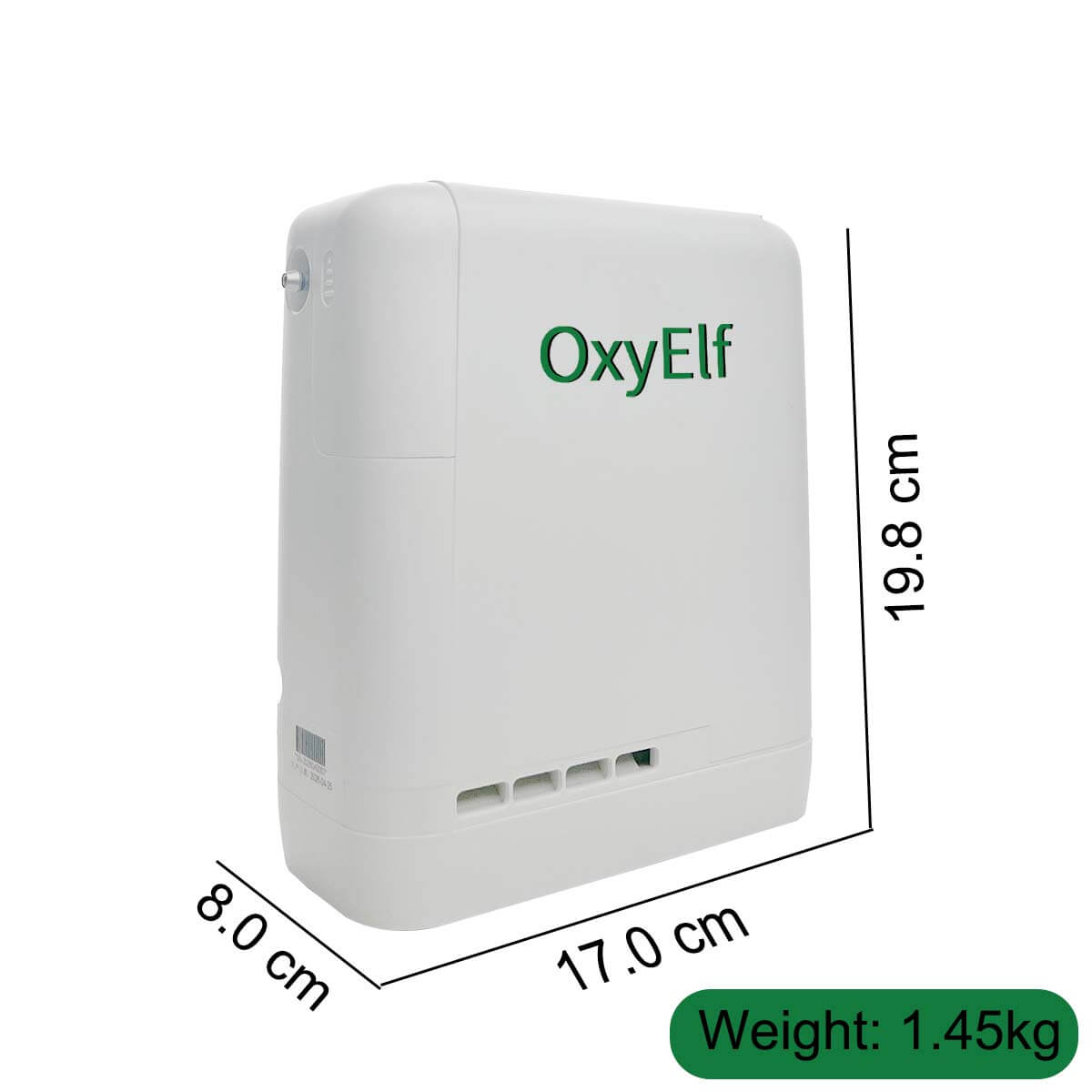 Mini Portable Oxygen Concentrator, Adjustable From 1-7 Liters/Minute, 93% Oxygen Concentration, Equipped With a Removable Lithium Battery