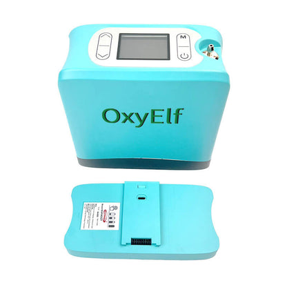 Mini Portable 1-7L Adjustable Pulse Flow Oxygen Concentrator for Home and Travel Use with Removable Lithium Battery OxyElf Elf-Y7