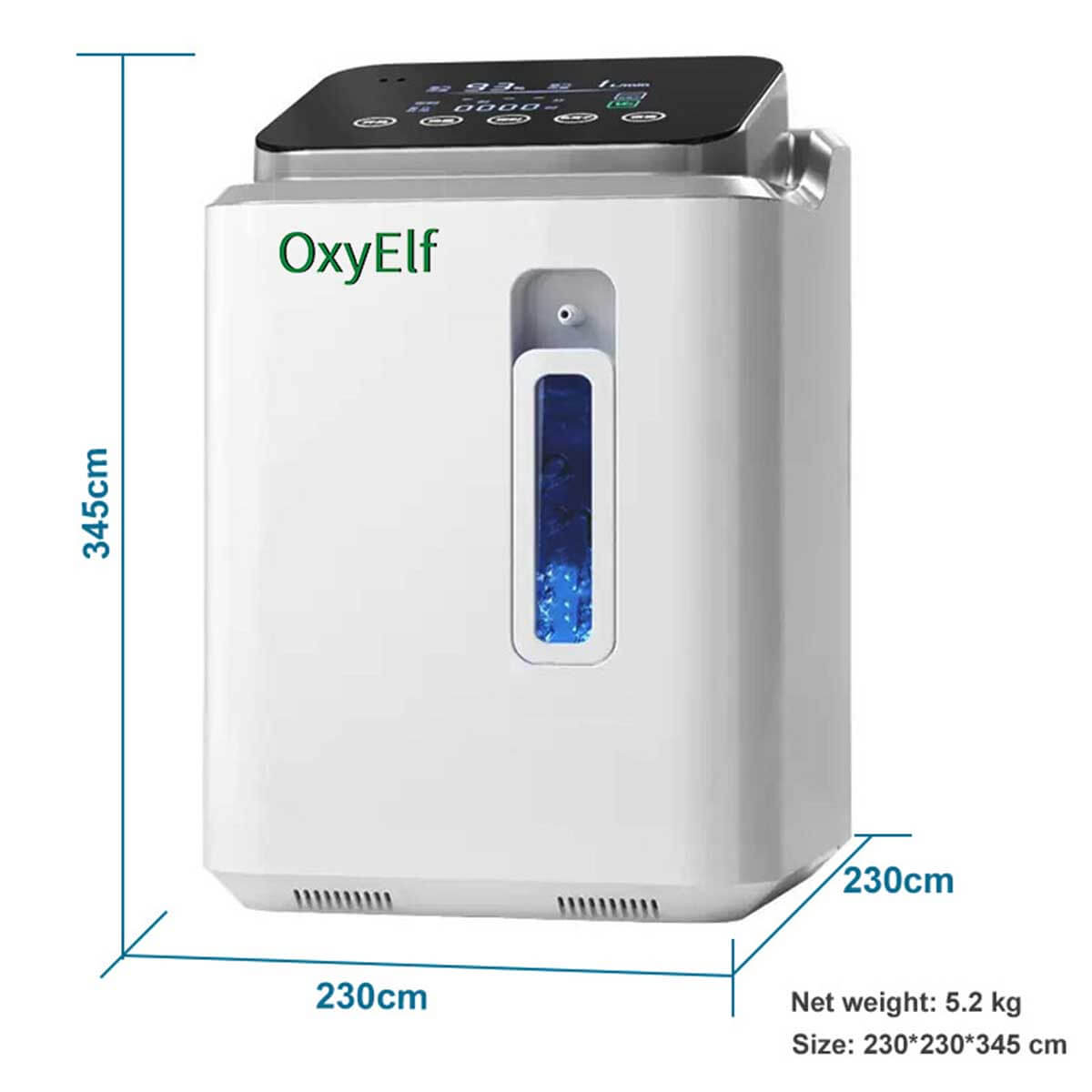 Home Use Oxygen Concentrator, 93% High Purity, Adjustable Flow Rate 1-7 Liters , Integrated Oxygen Nebulizer, Low Noise, Suitable For Home and Personal Care